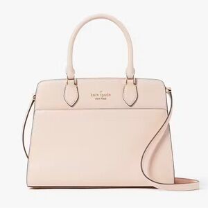 Madison Saffiano Leather Medium Satchel-Conch Pink